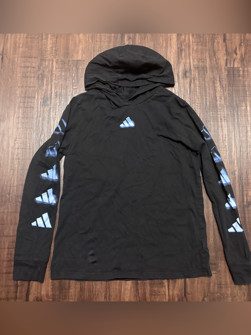 Adidas Long Sleeve Hooded Shirt boys L